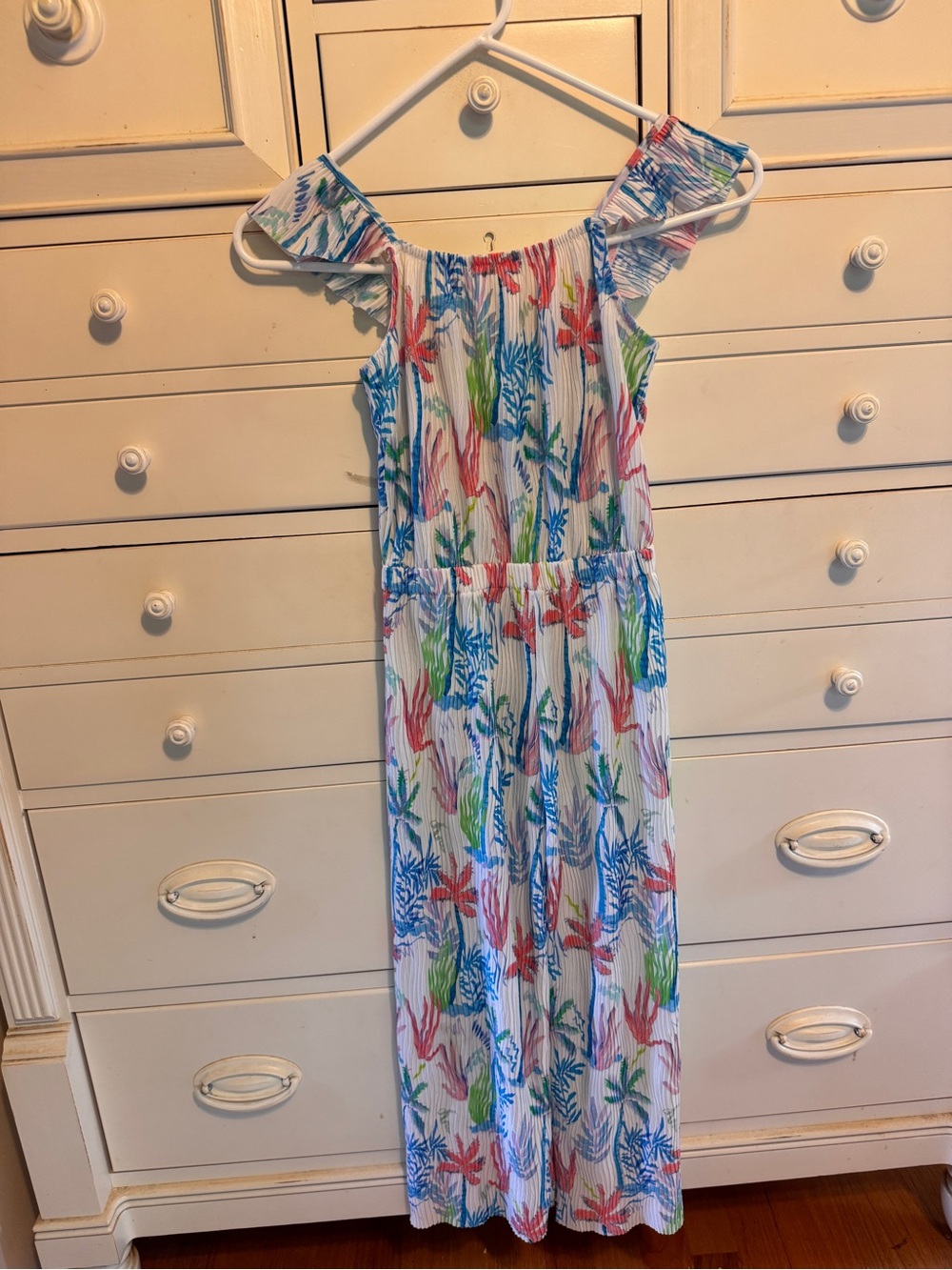 Zara Girls Multicolor Tropical Print Jumpsuit